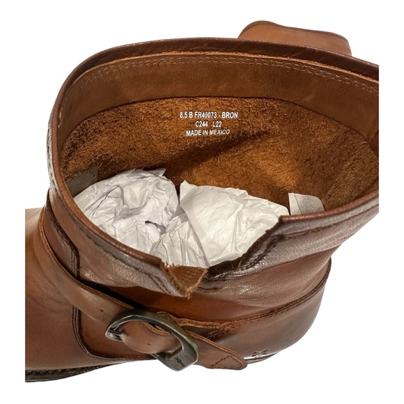 Frye Veronica Brown Leather Ankle Bootie Size 8.5 - Picture 9 of 14